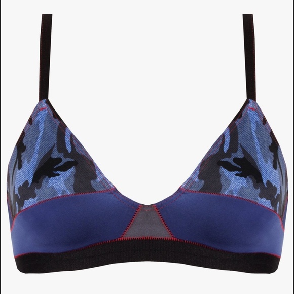 Xirena Blue Camo Gisele Bra Size Medium - Picture 1 of 7